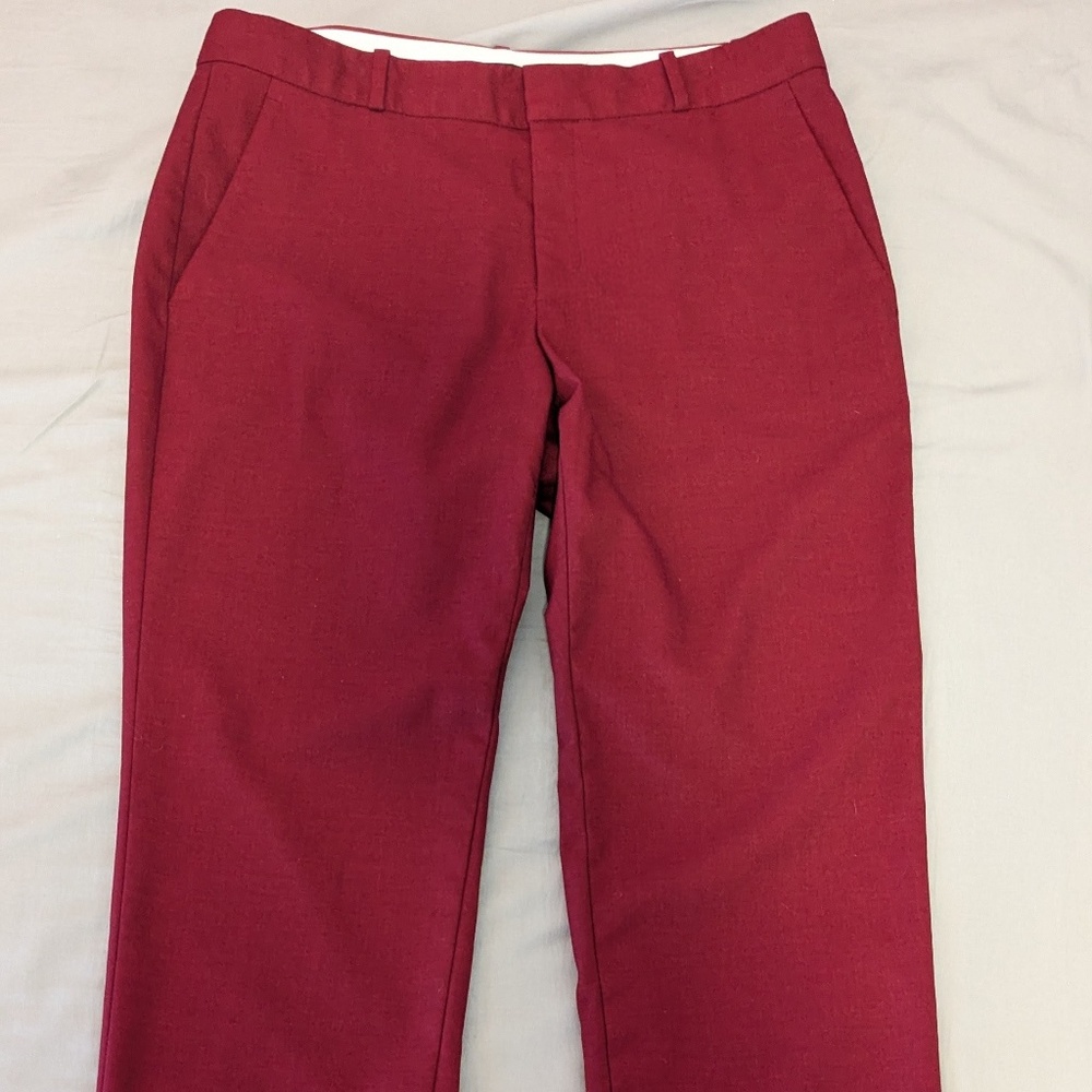 Banana Republic Ryan Fit Pants, Burgundy Size 8
